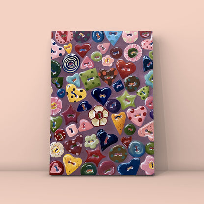 ‘CUTE AS A BUTTON’ original artwork