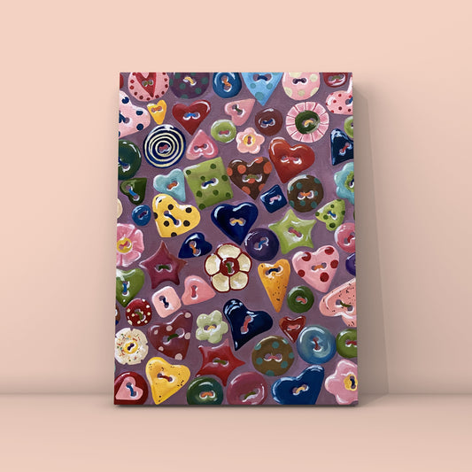 ‘CUTE AS A BUTTON’ original artwork