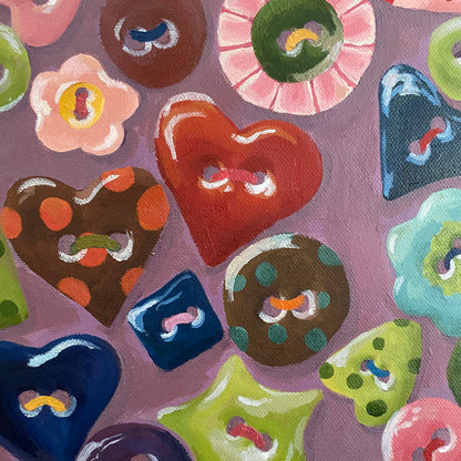 ‘CUTE AS A BUTTON’ original artwork