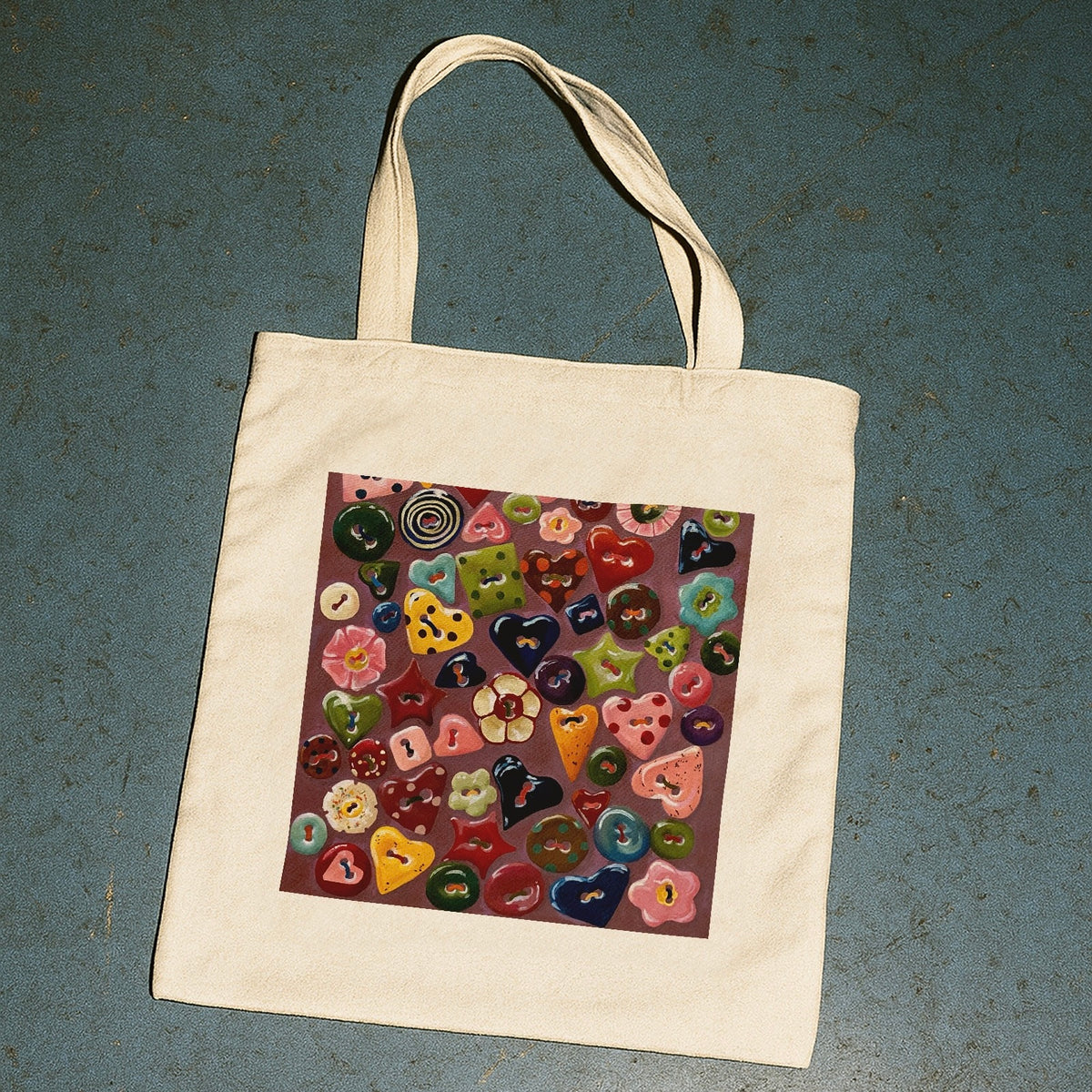 ‘CUTE AS A BUTTON’ eco tote bag