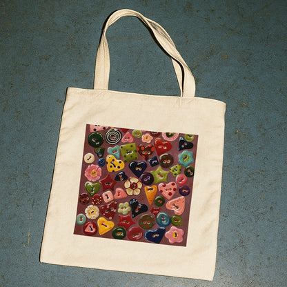 ‘CUTE AS A BUTTON’ eco tote bag