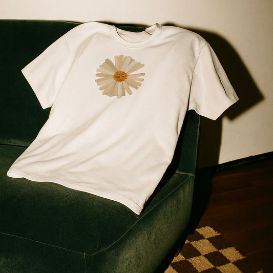 ‘PATCHWORK’ yellow detail baby tee