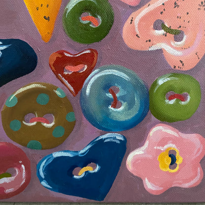 ‘CUTE AS A BUTTON’ original artwork