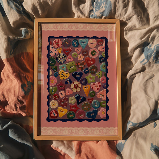 ‘CUTE AS A BUTTON’ backdrop